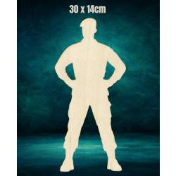 Żołnierz 30cm (komandos) obrys, sklejka 3mm